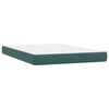 vidaXL Boxspring met matras fluweel donkergroen 140x210 cm