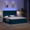 vidaXL Ottoman bed met matrassen en LED's 180x200cm fluweel
