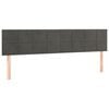 vidaXL Hoofdborden 160x5x78/88 cm fluweel donkergrijs