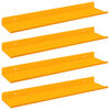 vidaXL Drijvende plank 4 pcs Mosterdgeel 40 x 8,5 x 2,5 cm Staal