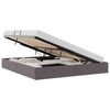 vidaXL Ottoman Bedframe met opslag Grijs 160 x 200 cm Nep Leer