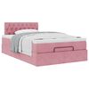 vidaXL Bed poef met matras 120x190 cm fluweel roze