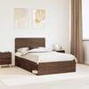 vidaXL Bedframe Bruin Eiken 120 x 190 cm Massief grenenhout
