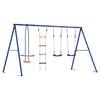vidaXL Buiten Schommelset Meerkleurig 330 x 185 x 185 cm Staal en PE