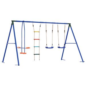 vidaXL Buiten Schommelset Meerkleurig 330 x 185 x 185 cm Staal en PE