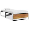 vidaXL Bedframe metaal zwart 100x200 cm