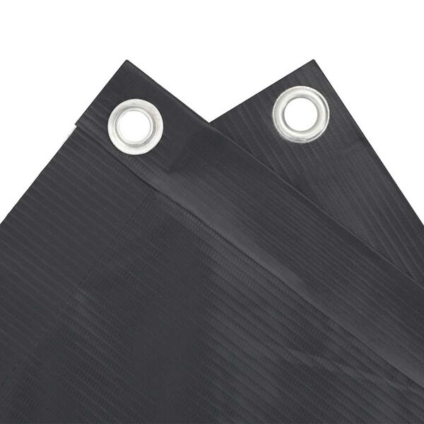 vidaXL Balkonscherm 400x90 cm PVC antracietkleurig