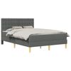 vidaXL Bedframe met matras Donkergrijs 120 x 200 cm Stof