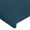 vidaXL Hoofdbord met randen 103x23x78/88 cm fluweel donkerblauw