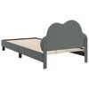 vidaXL Bedframe voor kinderen met hoofdbord Lichtgrijs 80 x 200 cm PU