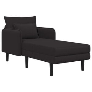 vidaXL Grote chaise longue Zwart Boucl&eacute;