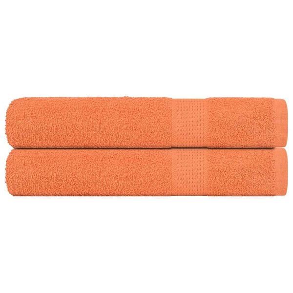 vidaXL Saunahanddoeken FROGN 2 st 80x200 cm 360 g/m&sup2; oranje