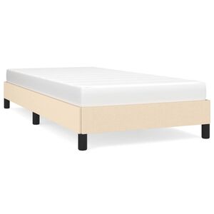 vidaXL Bedframe zonder matras 80x200 cm stof cr&egrave;mekleurig