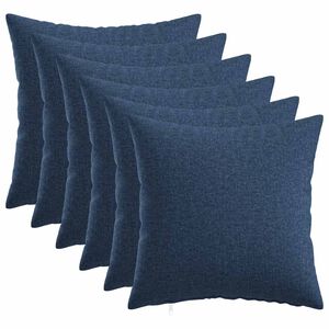 vidaXL Kussensloop 6 st HEERLEN Blauw 30 x 30 cm Stof