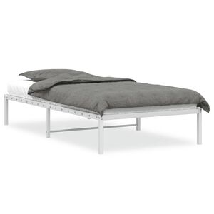 vidaXL Bedframe metaal wit 107x203 cm