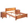 vidaXL Bedframe met 2 nachtkastjes 140x200 cm massief acaciahout