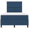 vidaXL Boxspring bed met matras met LED Blauw 120 x 200 cm Stof