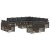 vidaXL Tuinbankenset 14 st Grijs en Donkergrijs poly rattan