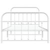 vidaXL Bedframe met hoofd- en voeteneinde metaal wit 107x203 cm