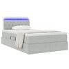 vidaXL Opbergbed met LED met matras Lichtgrijs 120 x 200 cm Fluweel