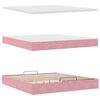 vidaXL Ottoman bed met matrassen 180x200cm fluweel roze