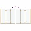 vidaXL Douche Omhulsel Goud 130 x 138 cm ESG-glas en aluminium