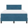 vidaXL Boxspringbed met matras Donkerblauw 120 x 200 cm Fluweel