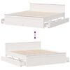 vidaXL Bedframe zonder matras met hoofdbord grenenhout wit 180x200 cm