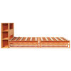 vidaXL Bed met boekenkast zonder matras hout wasbruin 160x200 cm