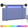 vidaXL Hangend hoofdbord Jeans Blauw Stof
