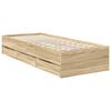 vidaXL Bedframe met lade Sonoma Eiken 75 x 190 cm Geconstrueerd hout
