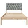 vidaXL Bedframe met Gevoerd Hoofdgedeelte Bruin 100 x 200 cm