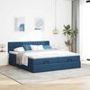 vidaXL Ottoman bed met matrassen 200x200cm stof blauw