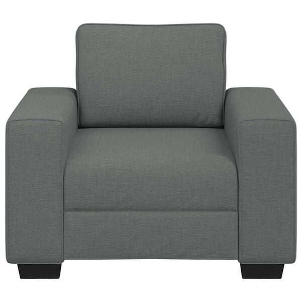 vidaXL Fauteuil 60 cm stof donkergrijs
