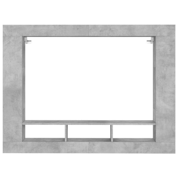vidaXL Tv-meubel 152x22x113 cm bewerkt hout betongrijs