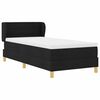 vidaXL Boxspringbed met matras met hoofdeinde Zwart 80 x 200 cm Stof