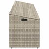 vidaXL Tuinbox 220x50x58 cm poly rattan lichtgrijs