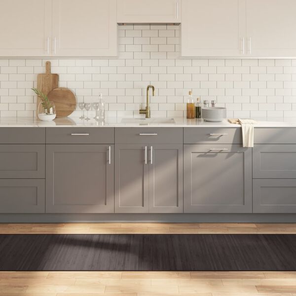 vidaXL Vloerkleed rechthoekig 70x300 cm bamboe donkerbruin