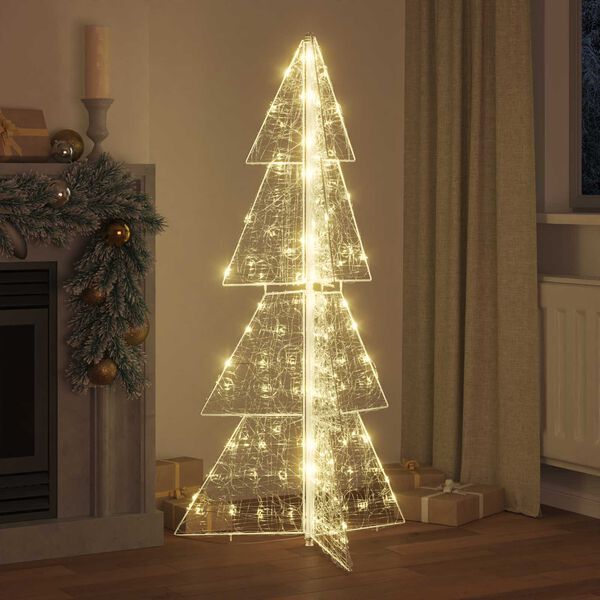 vidaXL Kerstboom met 160 LED Warmwit 150 cm Acryl