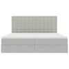 vidaXL Opbergbed met LED met matras Lichtgrijs 200 x 200 cm Fluweel