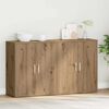 vidaXL Dressoir 2 pcs Artisan Eiken 60 x 31 x 70 cm Bewerkt hout