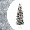vidaXL Smalle kunstkerstboom met kerstballen 180 cm 300 LED's Warmwit
