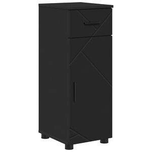 vidaXL Badkamer Kast Zwart 30 x 35 x 80 cm Bewerkt hout & Metaal