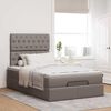 vidaXL Ottoman bed met matras 120x200cm stof taupe