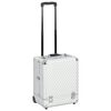 vidaXL Make-up trolley 35x29x45 cm aluminium zilverkleurig
