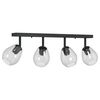 vidaXL Plafondspot Zwart 73,5 x 13 x 26 cm Glas en Metaal