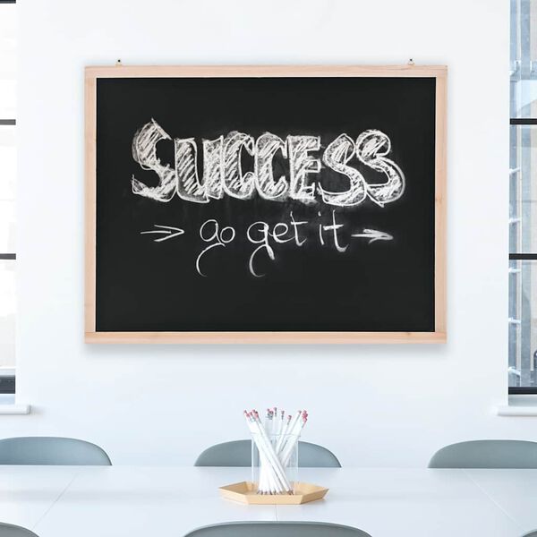 vidaXL Krijtbord voor aan de wand 60x80 cm cederhout