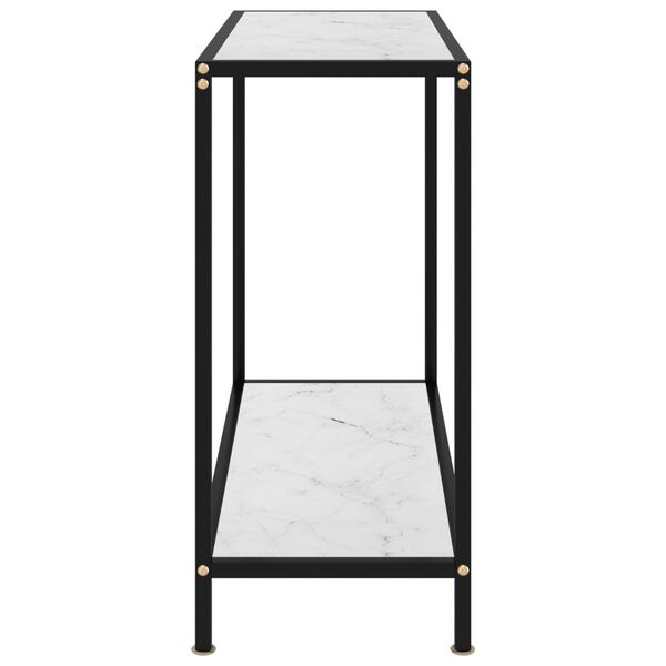 vidaXL Wandtafel 80x35x75 cm gehard glas wit
