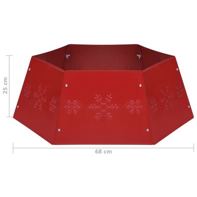 vidaXL Kerstboomrok Ø68x25 cm rood