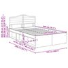 vidaXL Bedframe Gerookt eiken 120 x 200 cm Massief grenenhout